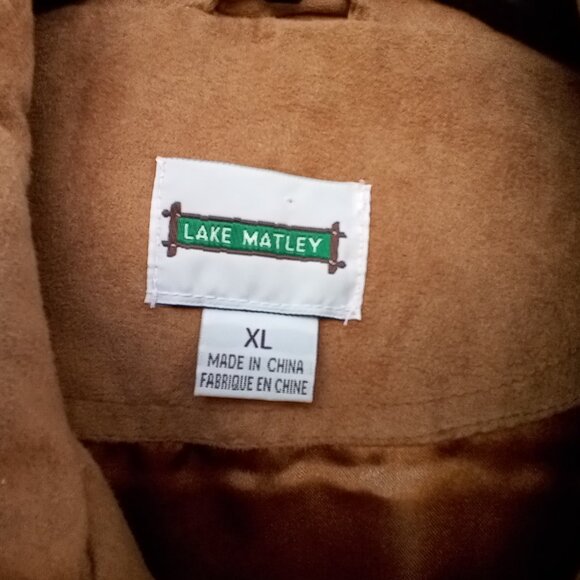 LAKE MATLEY JACKET/ VEST MENS SIZE XL BROWN ZIP REMOVABLE SLEEVE POCKETS - Picture 6 of 15